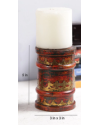 WOOD CANDLE HOLDER - MULTICOLOUR WOOD CANDLE HOLDER - MULTICOLOUR